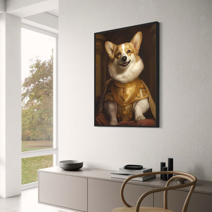 Corgi-Ritter | Das Lächeln des Champions | Fröhlicher Corgi in Rüstung