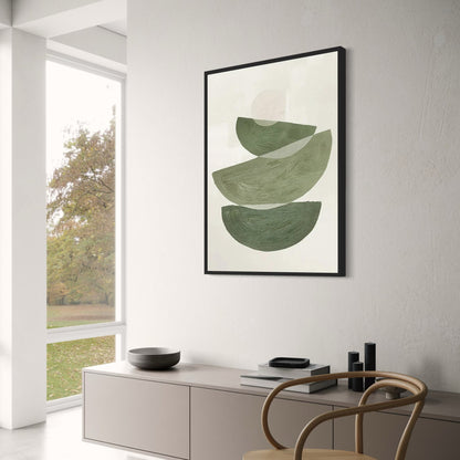 Geometrische Groenen | Moderne Abstract | Natuur Geïnspireerd
