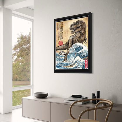 Tyrannosaurus Rex | Ukiyo-e Style | Vintage Japanese Design