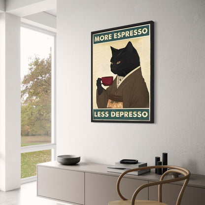 Black Cat Reading | Retro Funny Animal