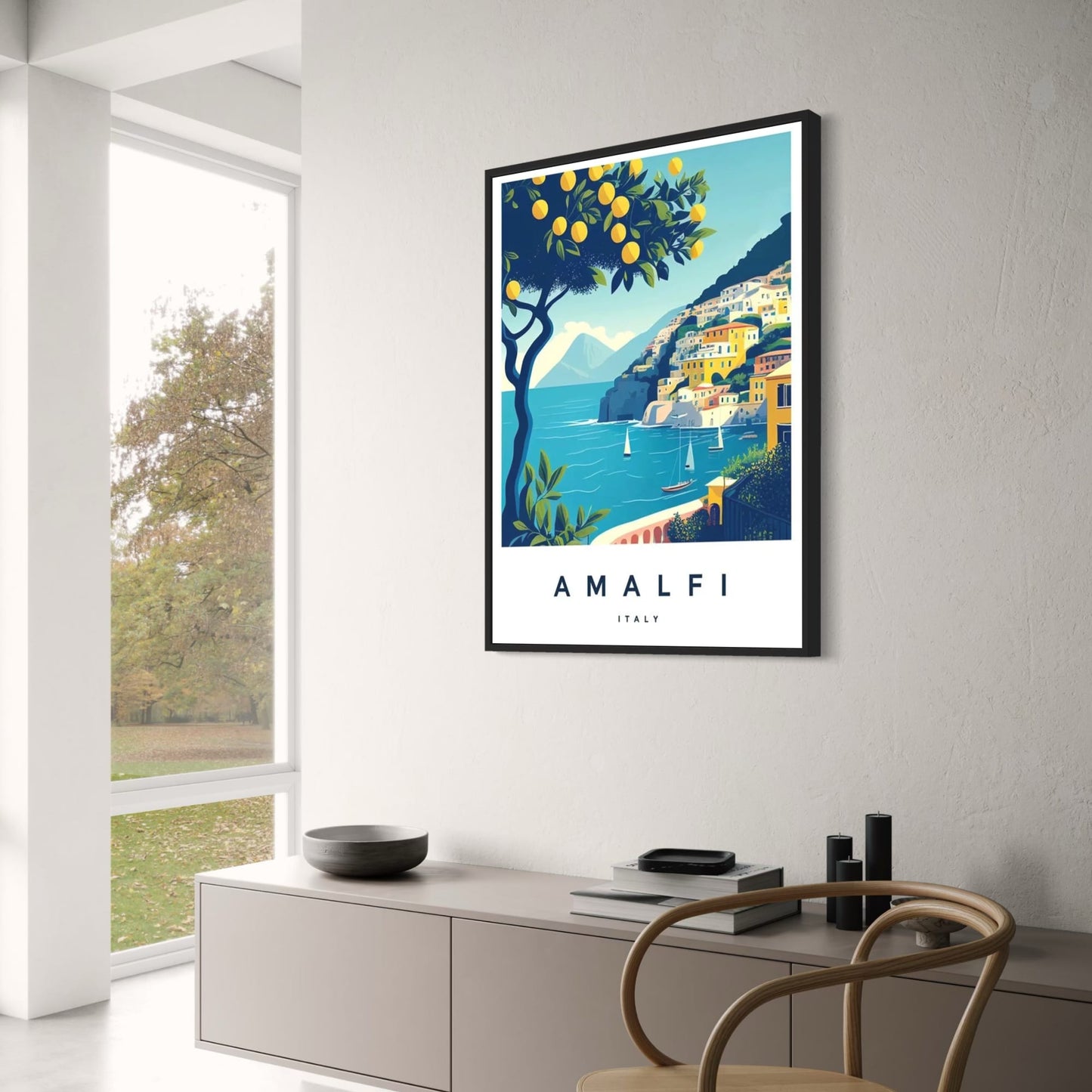 Amalfi Kust Vintage Scenisch | Italiaanse Kustdecor