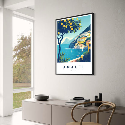 Amalfi Kust Vintage Scenisch | Italiaanse Kustdecor