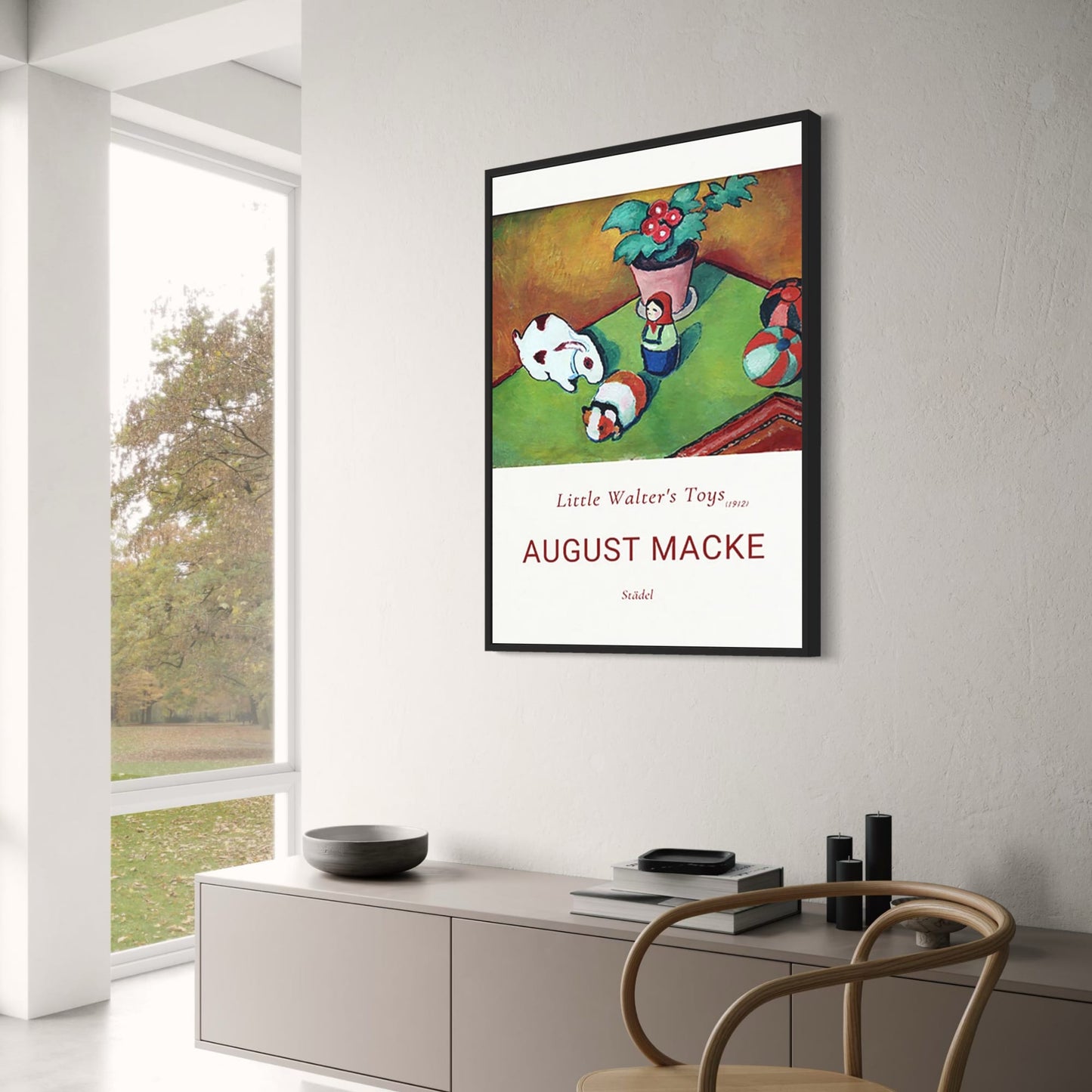 August Macke Poster | Little Walters Spielzeug 1912 | Vintage-Kunstreproduktion | Wanddekoration | Geschenk für Kunstliebhaber