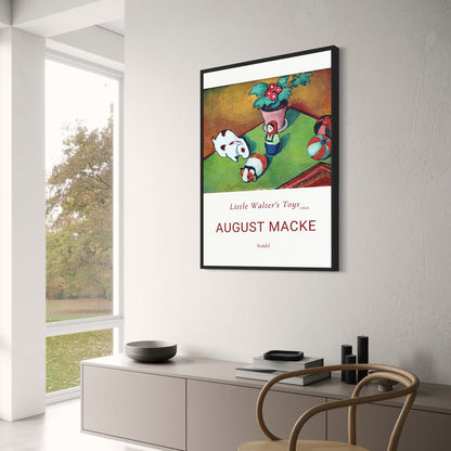 August Macke Poster | Little Walters Spielzeug 1912 | Vintage-Kunstreproduktion | Wanddekoration | Geschenk für Kunstliebhaber