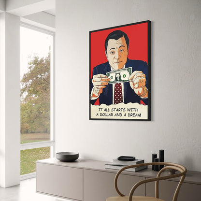 Poster „The Wolf of Wall Street“ | Leinwandbild mit Leonardo DiCaprio | Klassische Filmkunst | Wohnzimmerdekor | Wanddrucke für Zuhause