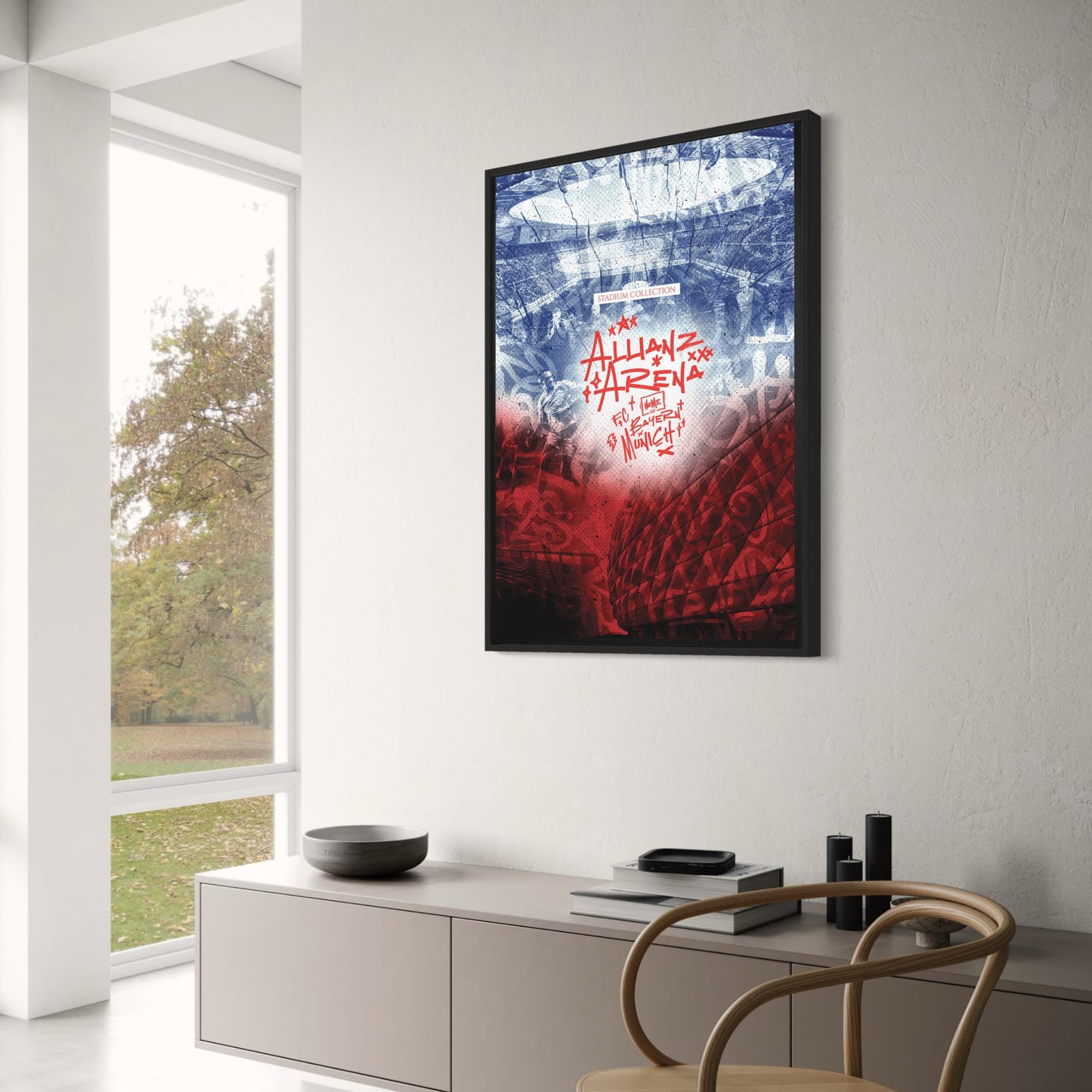 Allianz Arena Poster | Stunning Wall Decor | High-Quality Artwork | Perfect for Home & Office | Football Stadium Design