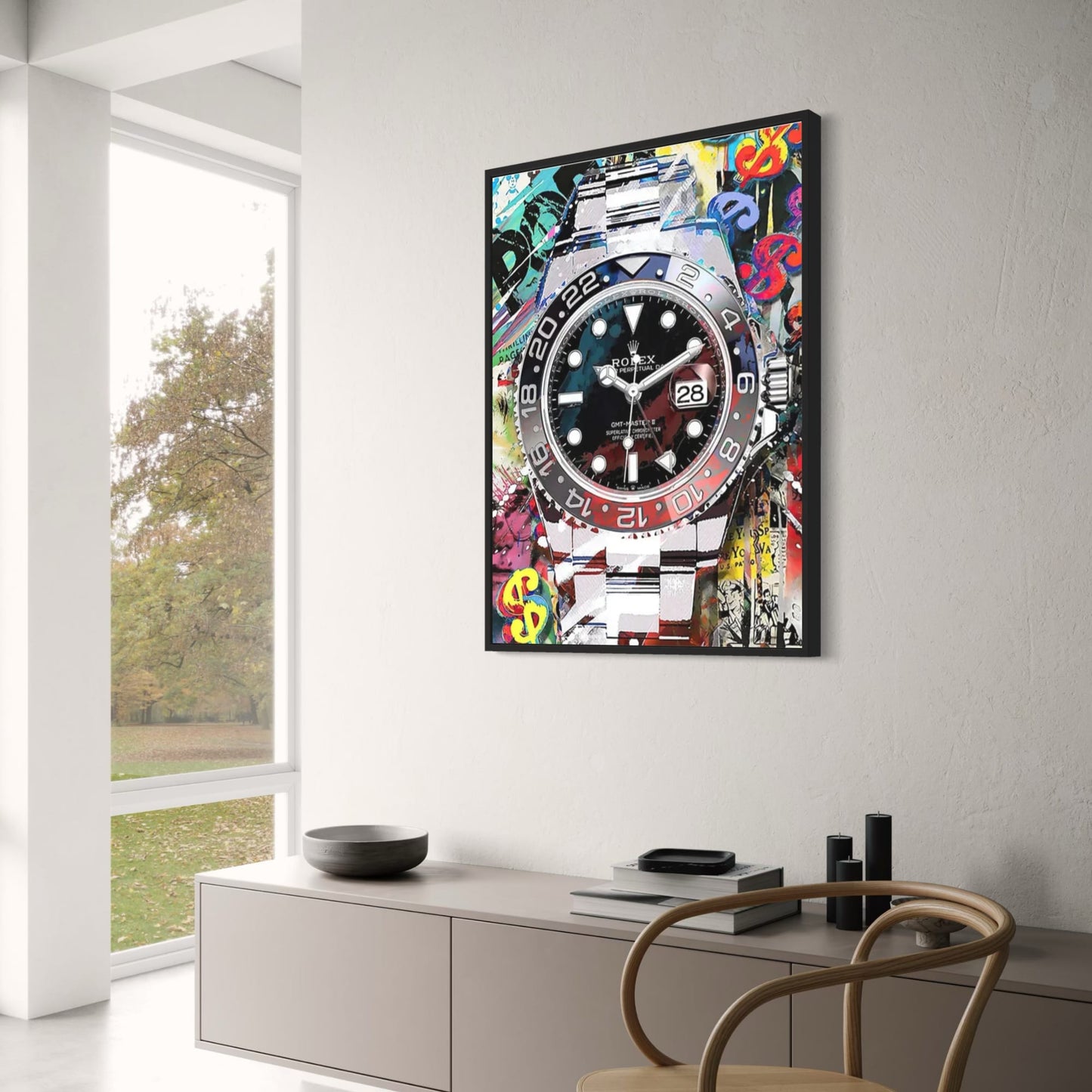 Rolex GMT-Master 2 im Graffiti-Stil | Farbenfrohe zeitgenössische Kunst