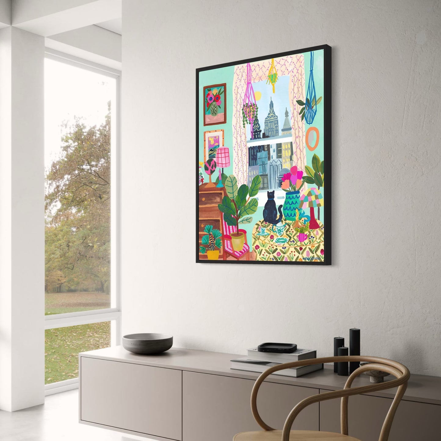 Abstrakte indische Landschaft