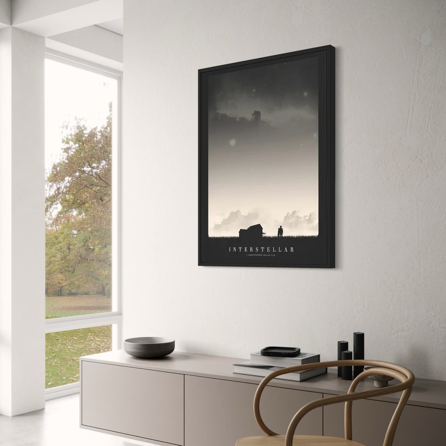 Interstellares Poster | Weltraum-Sci-Fi-Leinwand im nordischen Stil | Wandkunst, Heimdekoration | Druck mit Filmthema