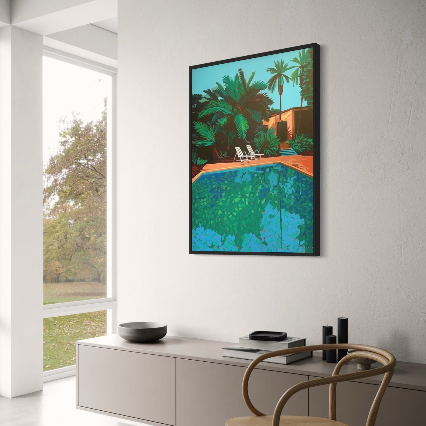 Retro Vaporwave Poster | Hiroshi Nagai | Japanischer tropischer Strand | Stadtauto-Kunst auf Leinwand | Wanddekoration