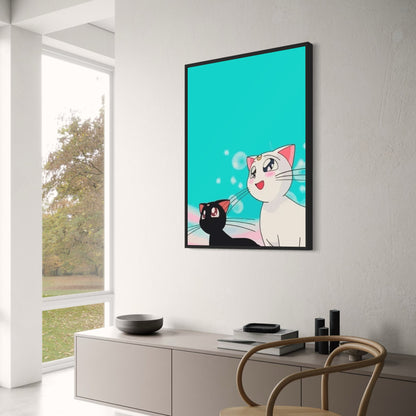 Anime Art Poster | Classic Japanese Style | Feline Daydreams Design | Wall Decor | Home & Garden