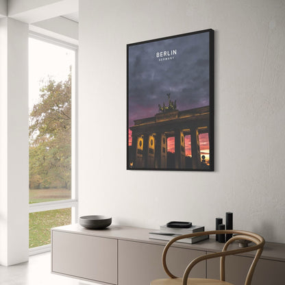 Berlin Brandenburg Gate Poster | Beautiful European Cities Art Print | Home & Garden Wall Decor