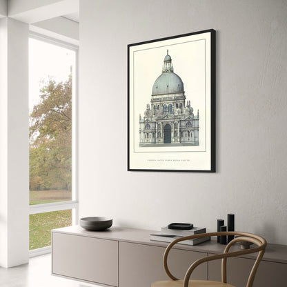 Santa Maria della Salute | Venedig | Italien | Barocke Kirchenarchitektur | Venezianisches Architekturerbe | Europäische Kunstplakate