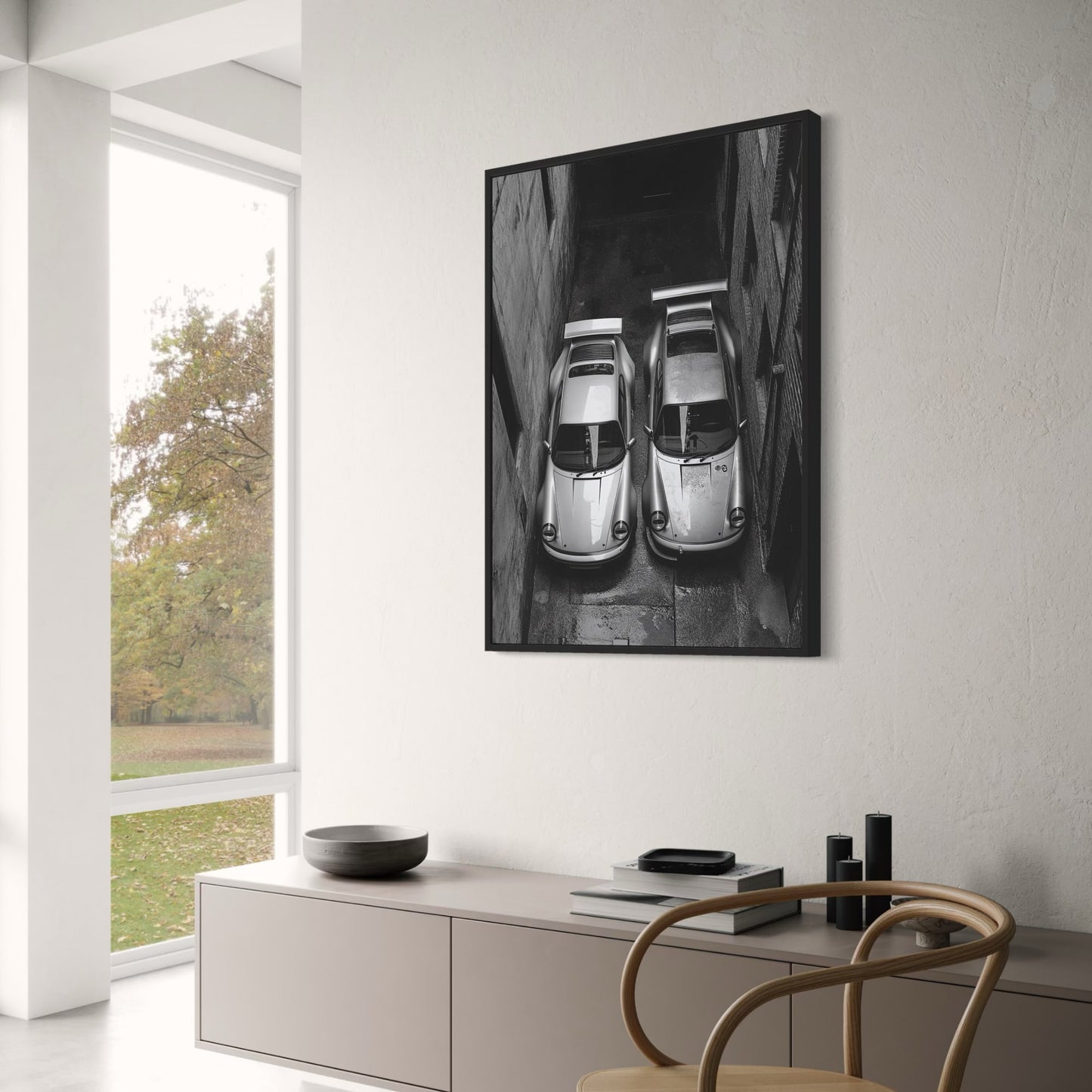 Retro Porsche | Black & White Vintage Race Cars