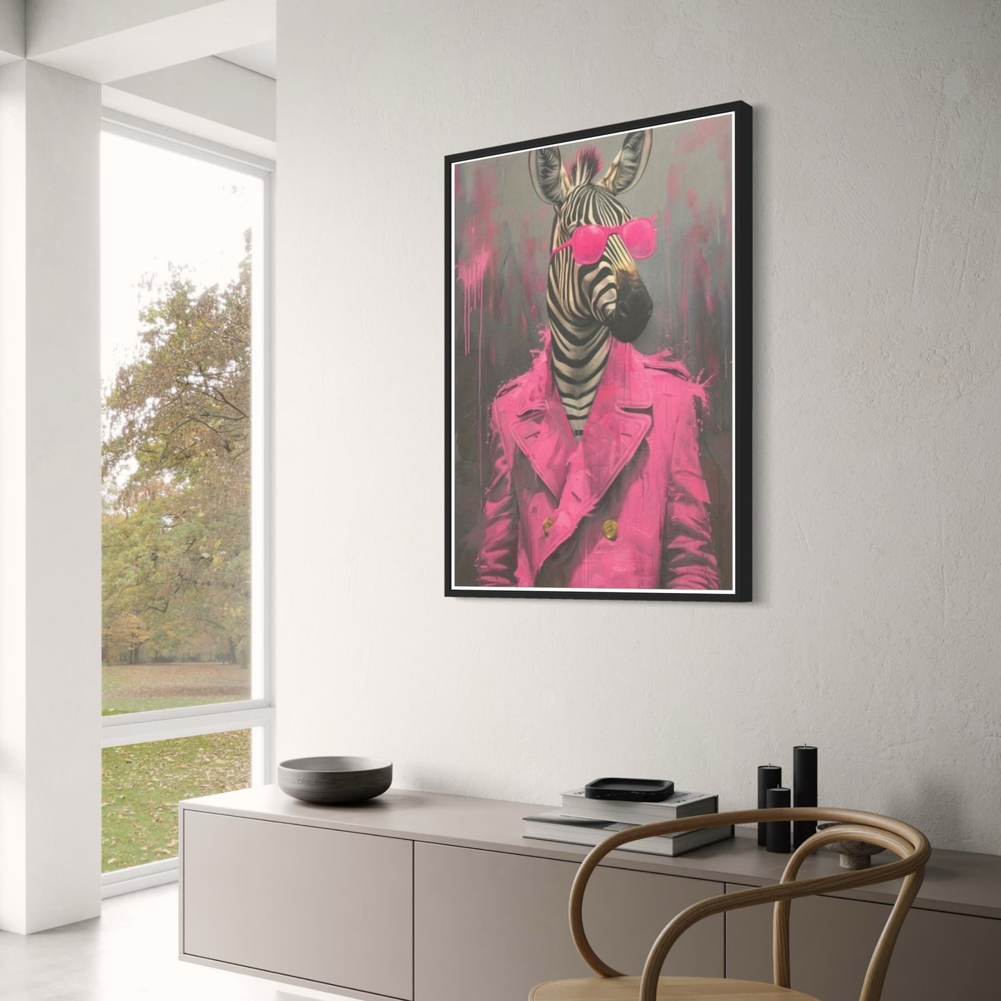 Koninklijke Punk Dieren | Bijzondere Zebra Zonnebril Kunst