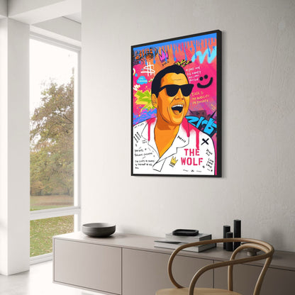 Poster „The Wolf of Wall Street“ | Kunstwerk von Leonardo DiCaprio | Leinwandbild | Filmdruck | Heimdekoration