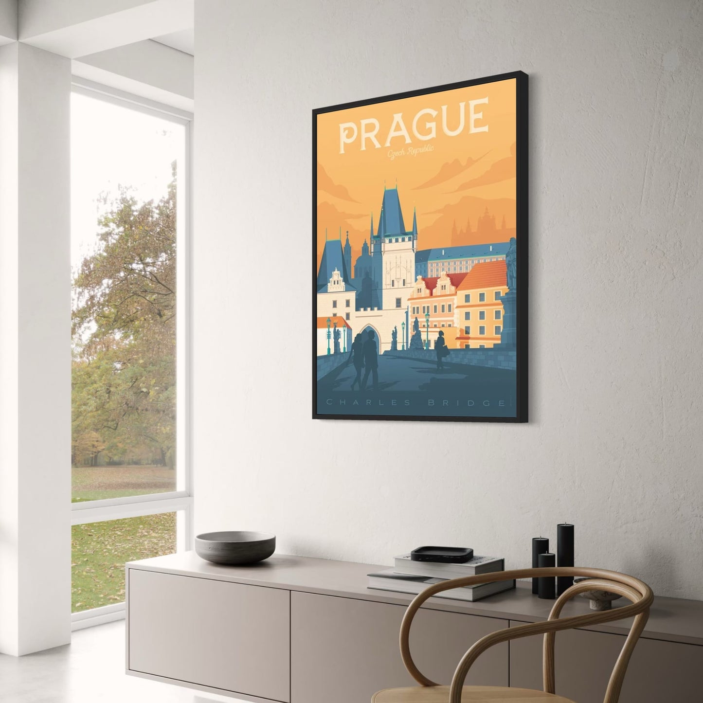 Prague Cityscape | Iconic Destinations | Czech Republic Scenic | Travel Art | Wall Decor Poster
