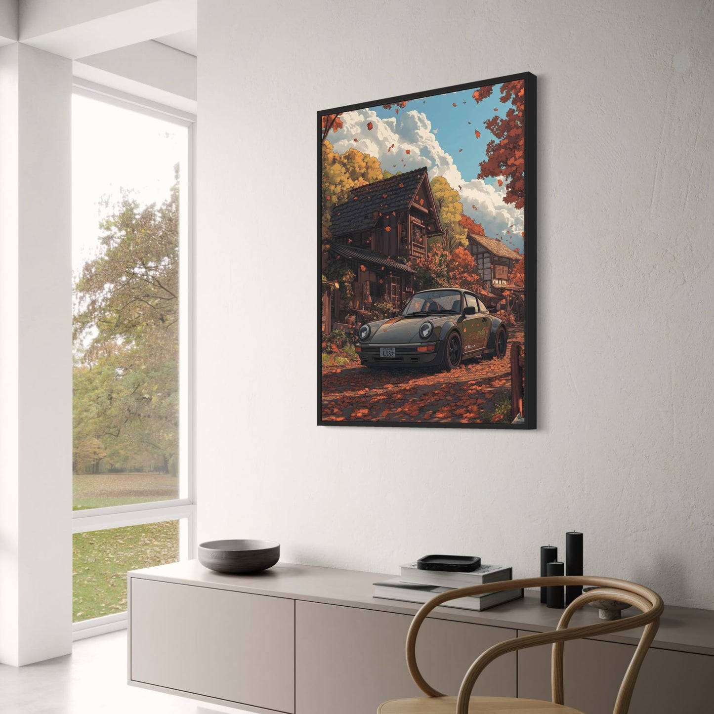 Vintage Sports Car | Scenic Alpine Drive | Autumn Countryside