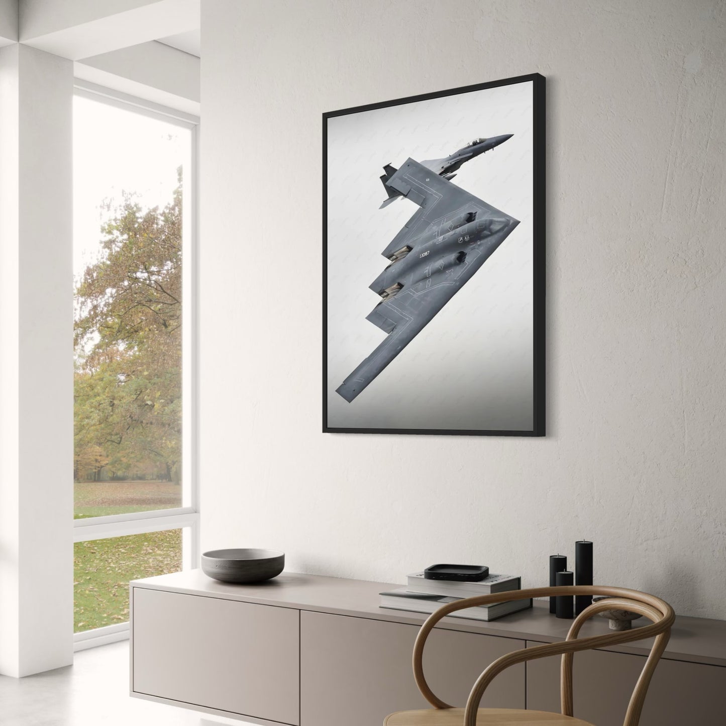 Amerikanisches Kampfflugzeug F22 Poster | Coole selbstklebende Wandkunst | Wasserfeste Wohndekoration | Schlafzimmer & Bar Ästhetik