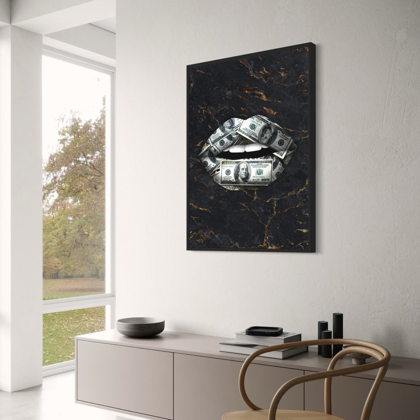 Geld Lippen | Honderd Dollar Kunst