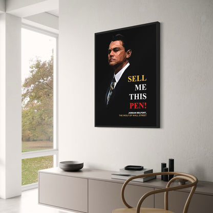 Leonardo DiCaprio Leinwandkunst | Poster „The Wolf of Wall Street“ | Klassischer Filmdruck | Wanddekoration | Kunst für Zuhause