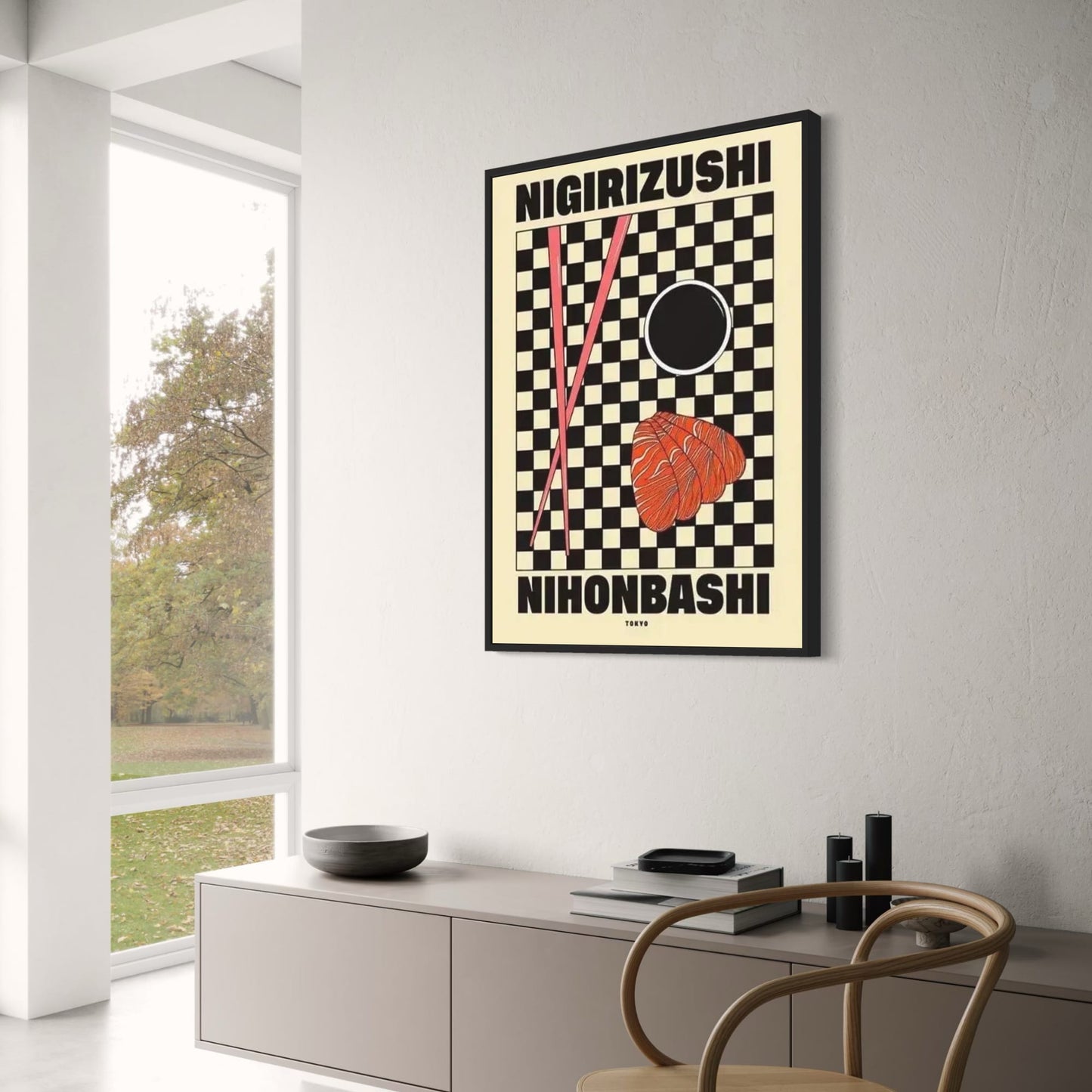 Delicious Nigirizushi Sushi Poster | Nihonbashi Inspired Artwork | Japanese Cuisine Decor | Seafoods Art Print