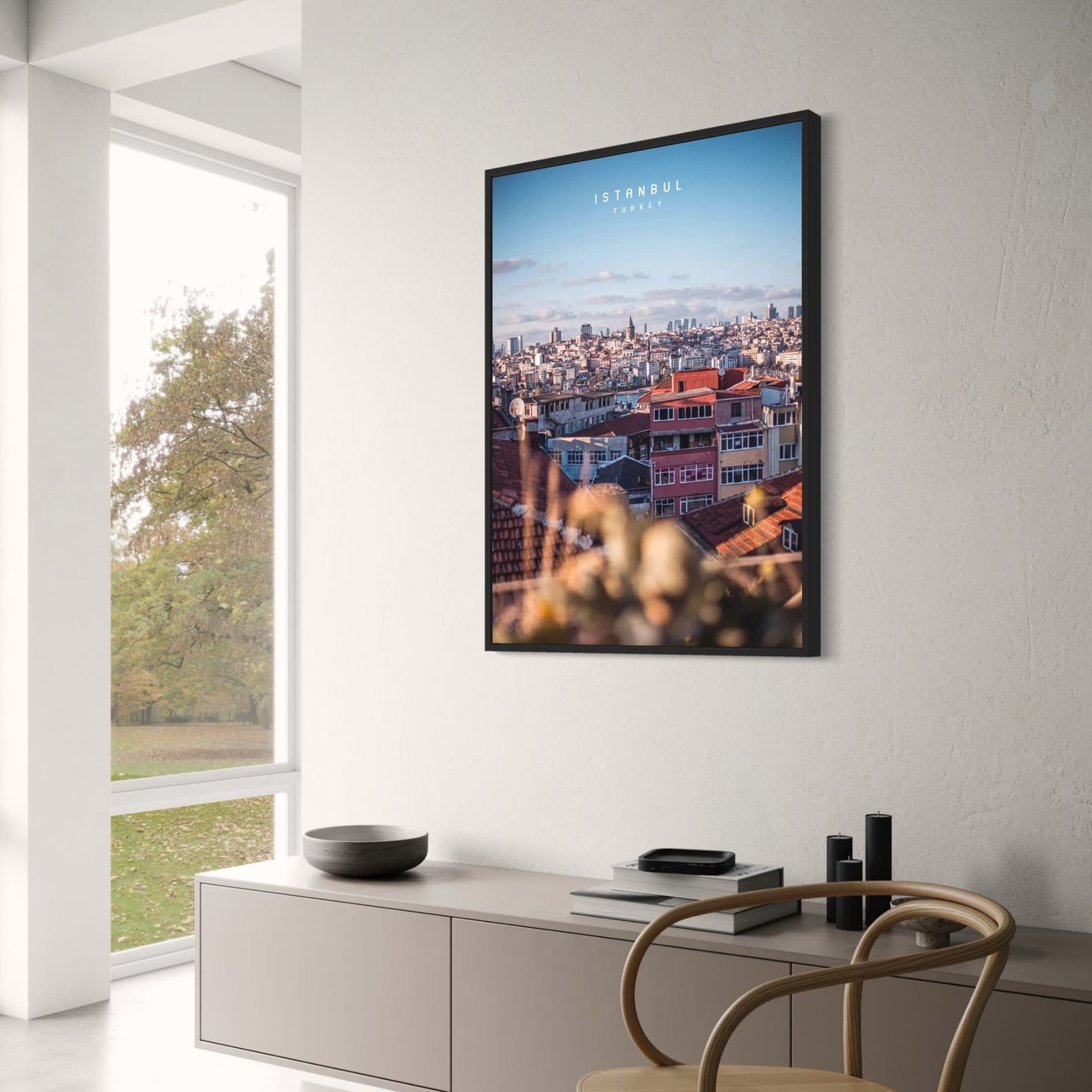 Istanbul Skyline Poster | Lebendiges Stadtbild | Stadtlandschaft der Türkei | Luftaufnahme von Istanbul | Architektur von Konstantinopel