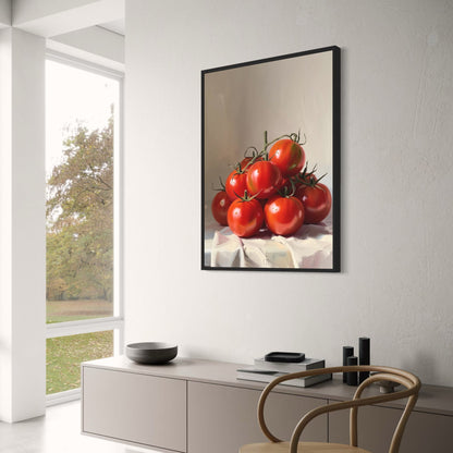 Fresh Tomatoes Poster | Colorful Kitchen Wall Art | Home Decor | Botanical Illustration | Farm-to-Table Vegetables