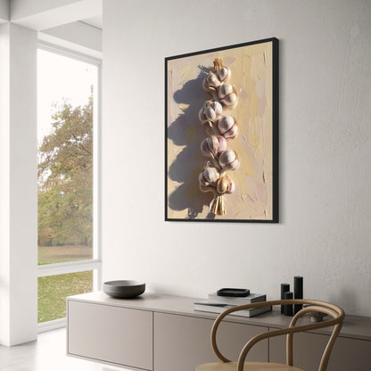 Geflochtene Knoblauchkunst | Rustikales kulinarisches Thema