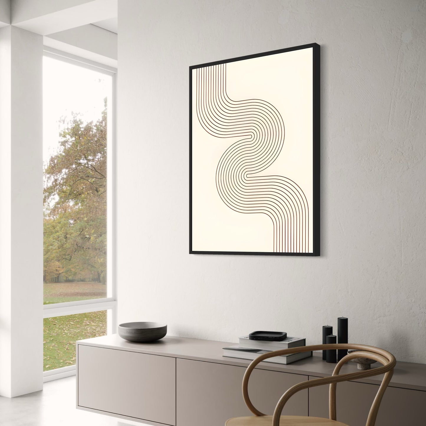 Monochrome Meereswellen | Moderne Küstenlandschaft