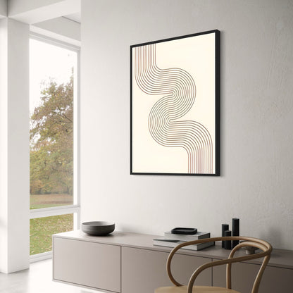 Monochrome Meereswellen | Moderne Küstenlandschaft