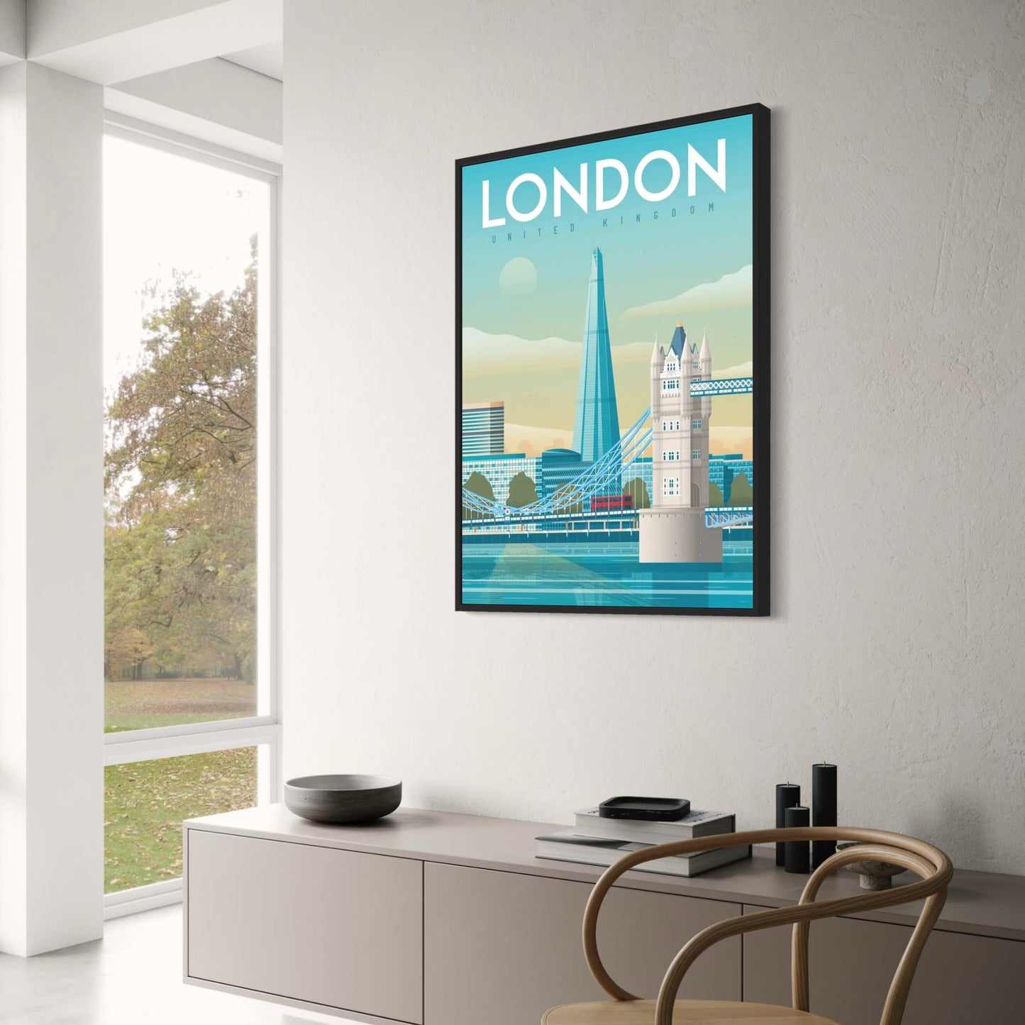 London Tower Bridge | Iconic Cityscape Poster | United Kingdom Landmark Art | Home Decor