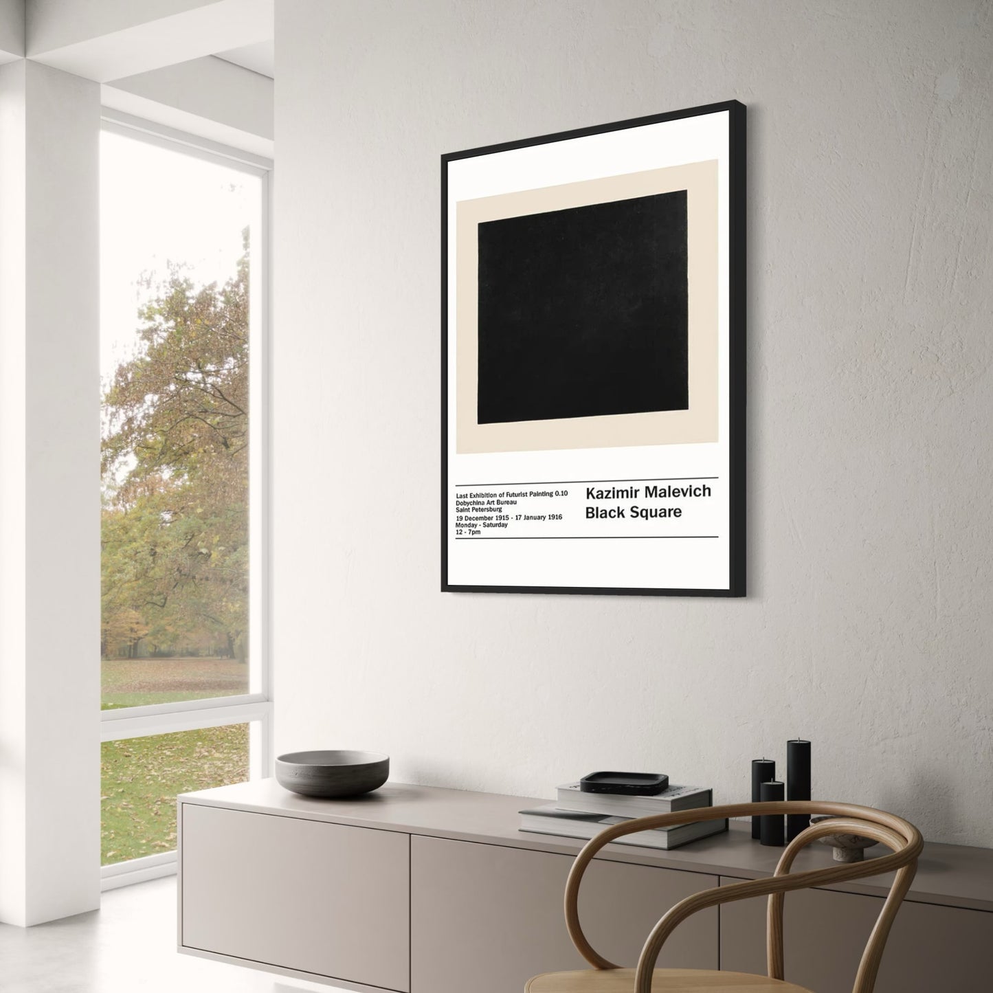 Malevich Zwart Vierkant | Minimalistische Abstract