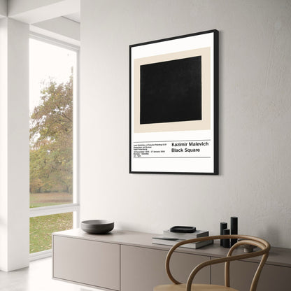 Malevich Zwart Vierkant | Minimalistische Abstract