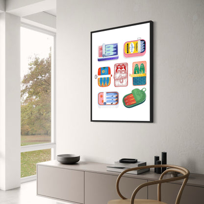 Sardinenvielfalt | Poster der kreativen Illustrationsserie