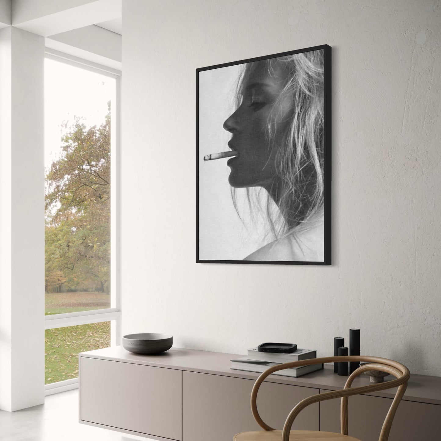 Kate Moss raucht | Supermodel-Kunst