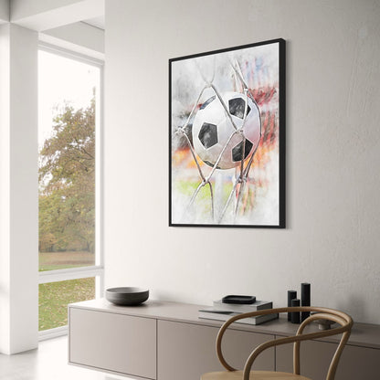GOAL | Soccer Football Poster | A Tribute to Passion | The Spirit of Sport | Inspirational Wall Art for Home Decor