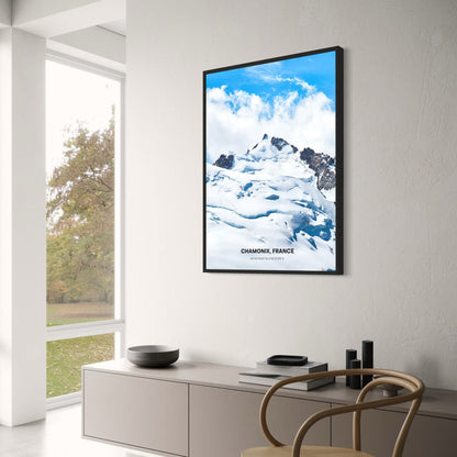 Glistening Ice Formations Poster | Chamonix, France | Winter Wonderland Scenery | Home Decor Artwork