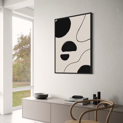 Moderne abstrakte Figur im Boho-Stil | Minimalistisches Kunstposter | Wanddekoration für Wohnzimmer und Schlafzimmer | Zeitgenössische Ästhetik | Künstlerisches visuelles Kunstwerk