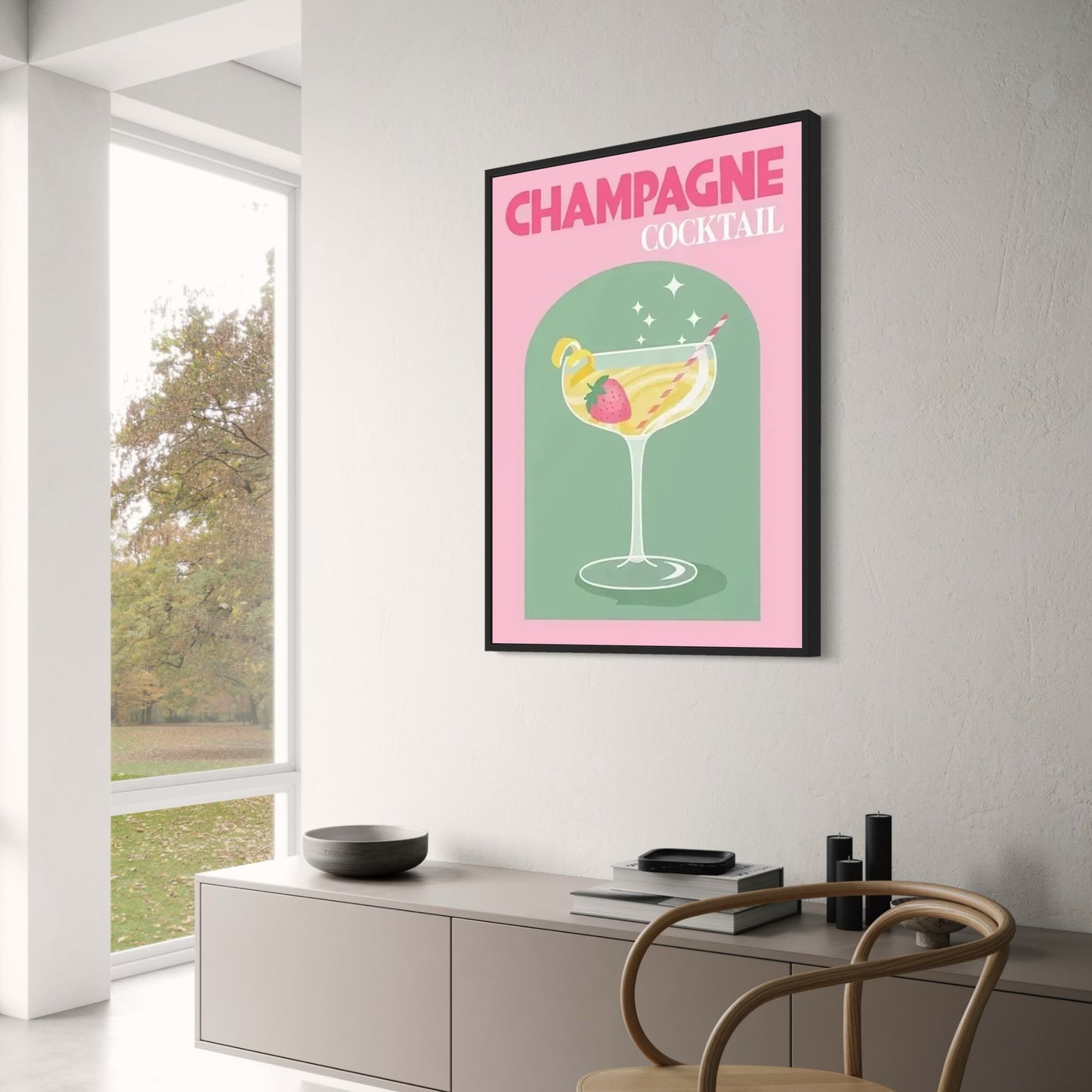Champagner-Cocktail | Vintage-Bar-Dekor