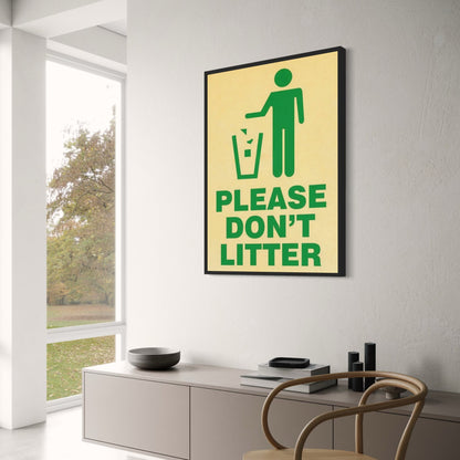 Vintage-Warnschild „Bitte nicht wegwerfen“