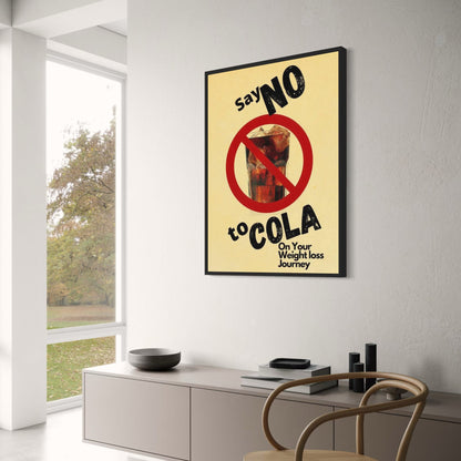 Sag Nein zu Cola | Warnschild im Vintage-Stil
