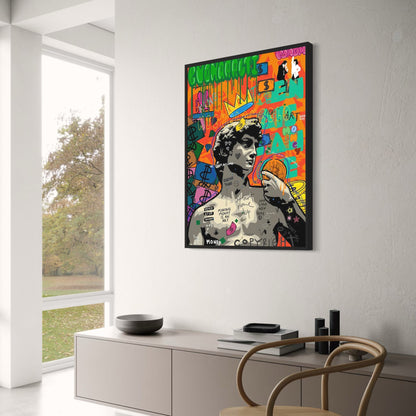 Graffiti-Pop-Poster | Scarface Street Art | Mona Lisa Abstraktes Porträt | Wanddekoration aus Filmkunst