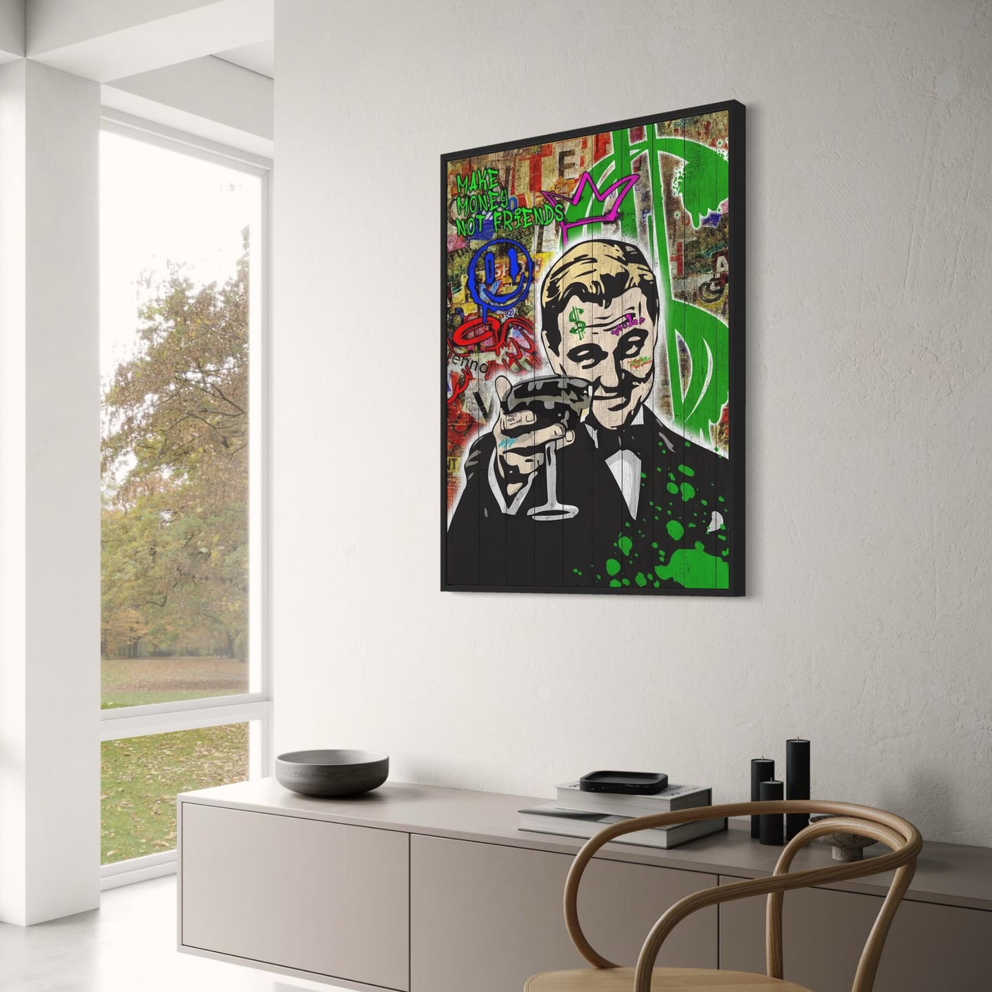 Poster „The Wolf of Wall Street“ | Leinwandbild mit Leonardo DiCaprio | Filmposter für die Wohnzimmerdekoration