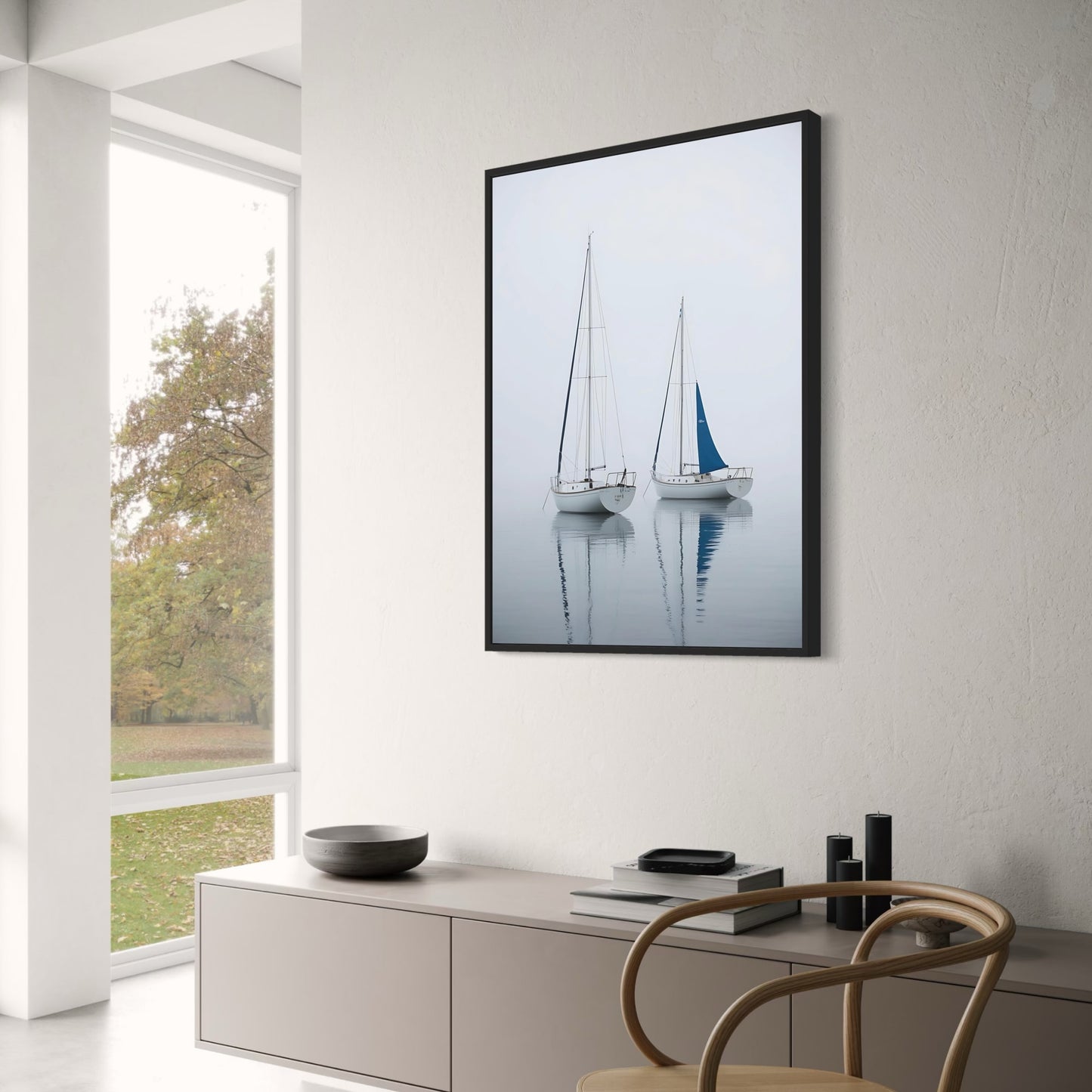 Twee Zeilboten | Serene Nautische Kunst