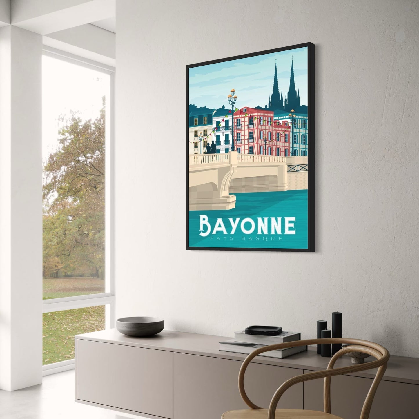Bayonne, France Poster | Iconic Destinations Art Print | Home Decor Wall Art | Travel Photography