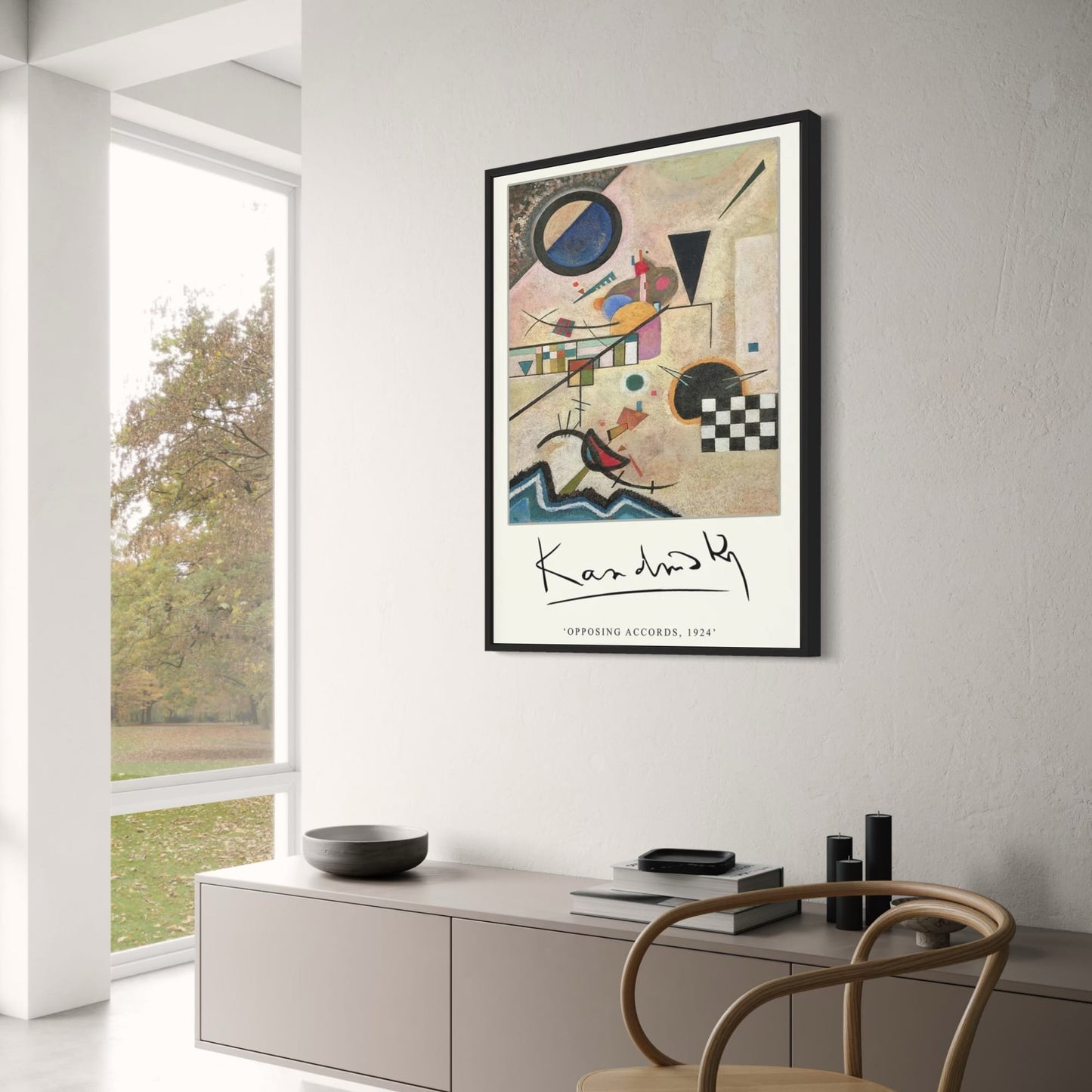 Gegensätzliche Abkommen | Wassily Kandinsky | 1924 | Klassisches Kunstausstellungsplakat