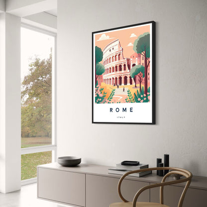 Rome Stadsgezicht | Italiaanse Landmark Kunst
