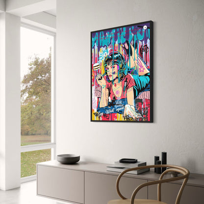 Scarface Street Art Poster | Graffiti Mona Lisa Abstrakte Leinwand | Popkultur Wanddekoration | Heimkunst
