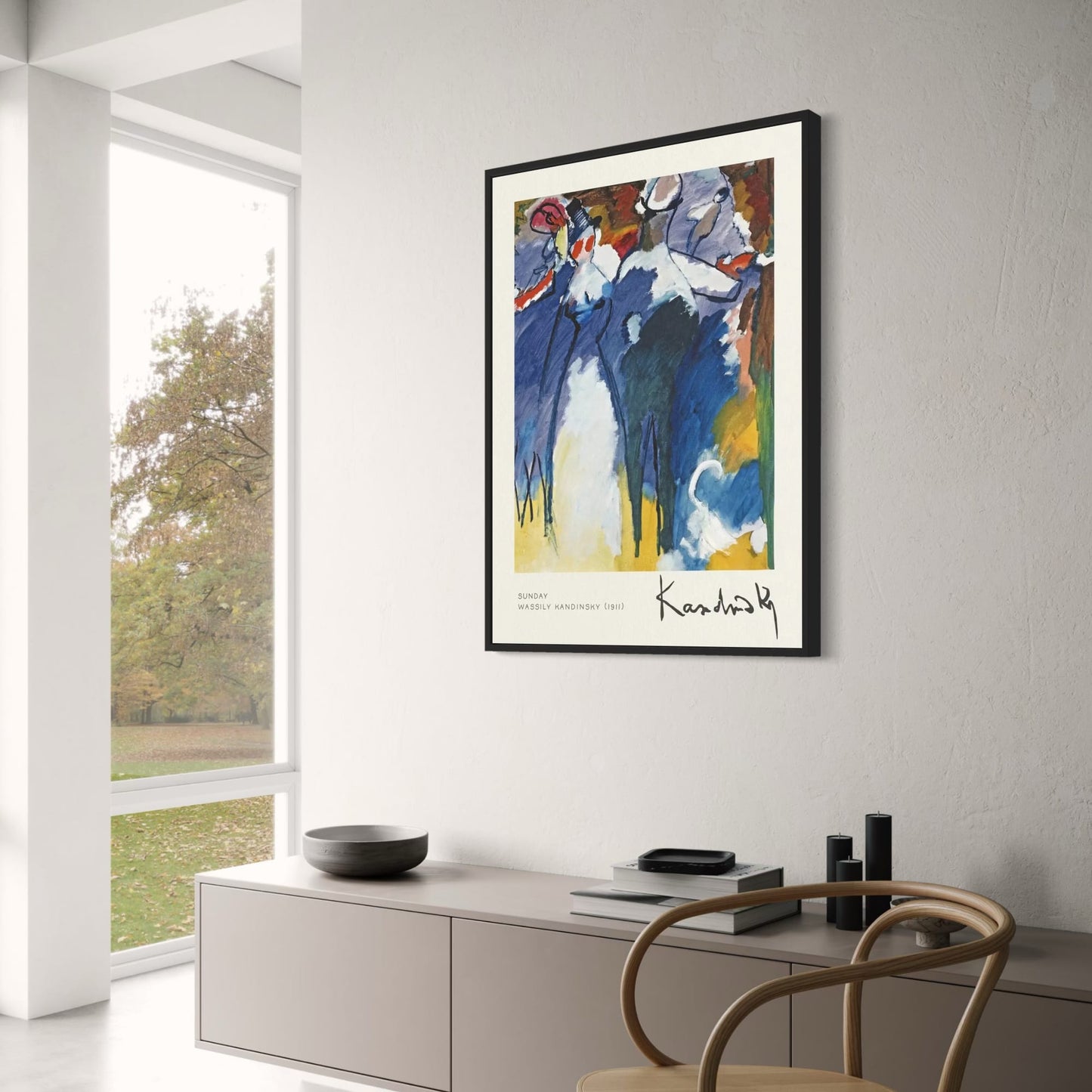 Wassily Kandinsky | 1911 Sunday Poster | Abstract Art Print | Modern Wall Decor | Colorful Artistic Home Decor